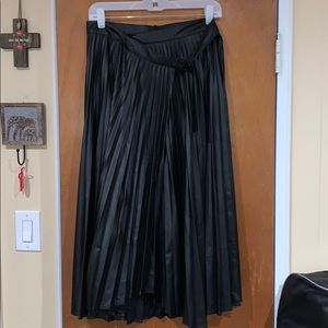Beautiful black faux leather wrap skirt from Zara!
